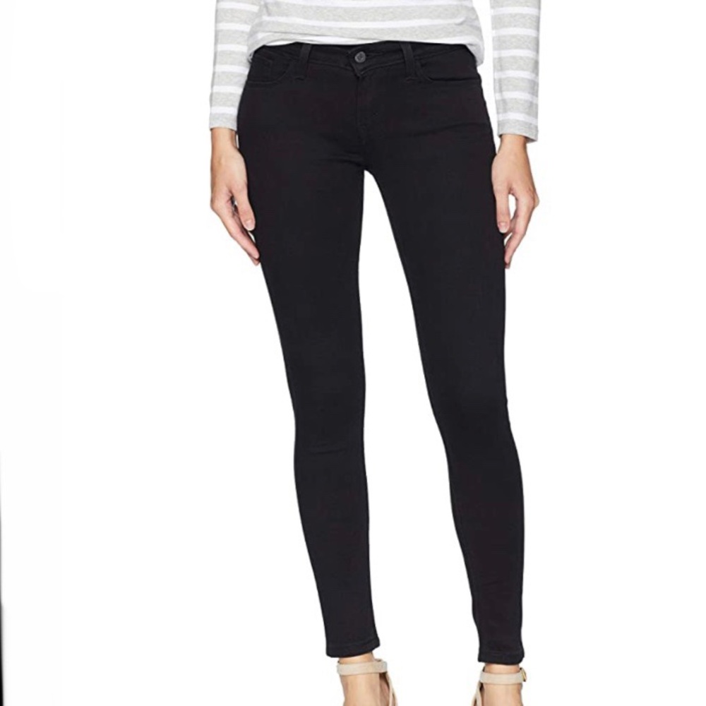 Levi's 535 Black Super Skinny Distressed Jeans